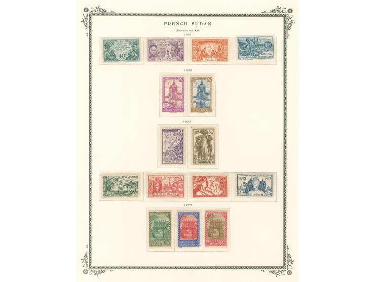 1894, overprinted set 1921 and complete to 1944 on 14 album pages, unused, mainly mint never hinged, including taxe and air m
