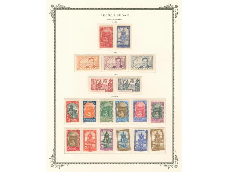 1894, overprinted set 1921 and complete to 1944 on 14 album pages, unused, mainly mint never hinged, including taxe and air m