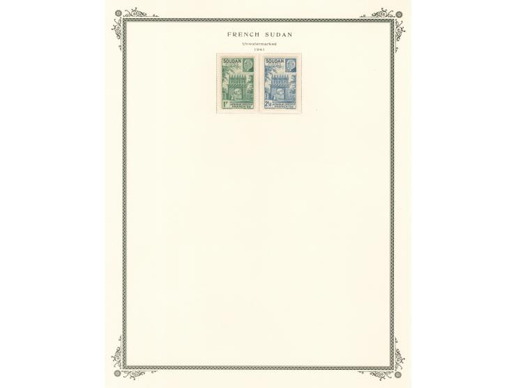 1894, overprinted set 1921 and complete to 1944 on 14 album pages, unused, mainly mint never hinged, including taxe and air m
