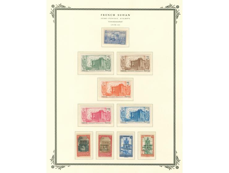 1894, overprinted set 1921 and complete to 1944 on 14 album pages, unused, mainly mint never hinged, including taxe and air m