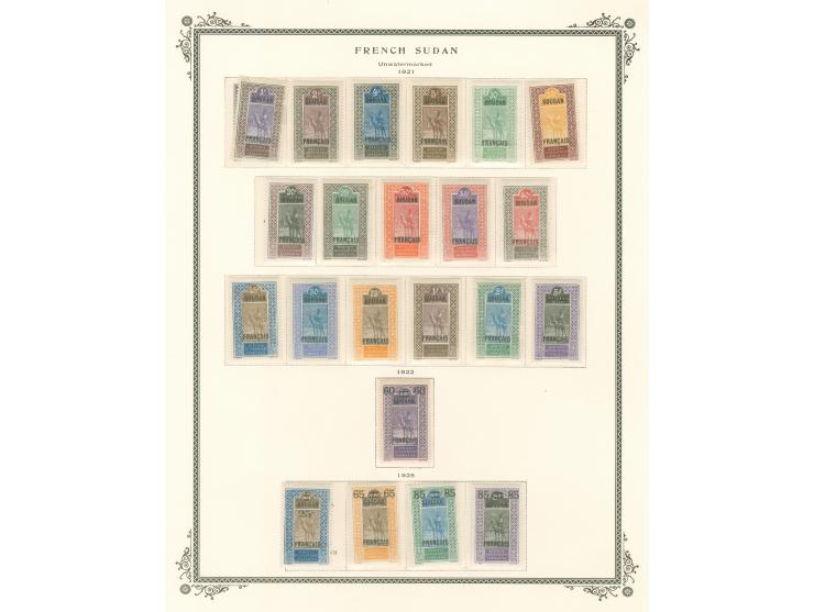 1894, overprinted set 1921 and complete to 1944 on 14 album pages, unused, mainly mint never hinged, including taxe and air m