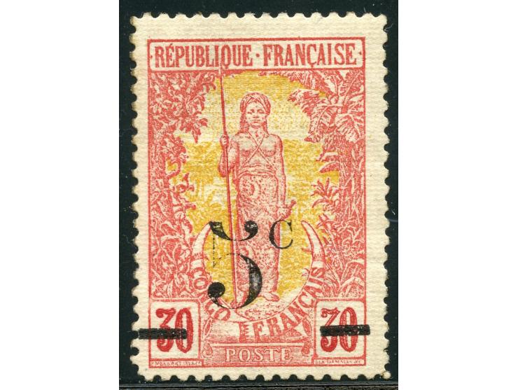 1903, "5 c" surcharge on 30 c. carmine-rose and orange, unused regummed, otherwise fine, signed. (Yvert 46)