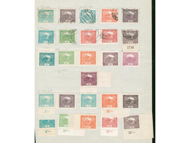 1918/20, unused and used collection on nine album leaves with 1919 overprints unused and imperf issues, mostly good condition