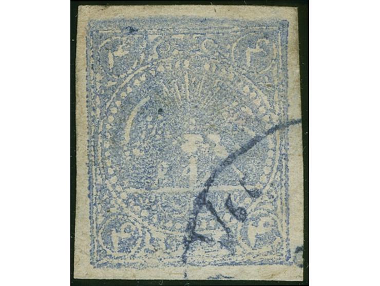 1878, 4 kr. violet-blue,type C, good margins, part cancellation CHAHROUK, fine, signed Sadri (Persiphila no.29D)
