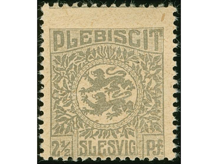 1920, Wappen 2 ½ Pfg. dunkelolivgrau, Probedruck auf grauem Papier ohne Wasserzeichen, ungebraucht ohne Gummi, tadellos, Foto