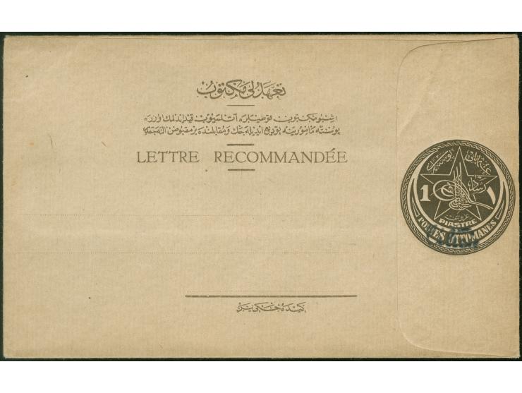 1919, 1 Pia. postal stationery registered envelope overprinted "CILICIE" (Type 2), small size (152x95mm) unused, very fine an