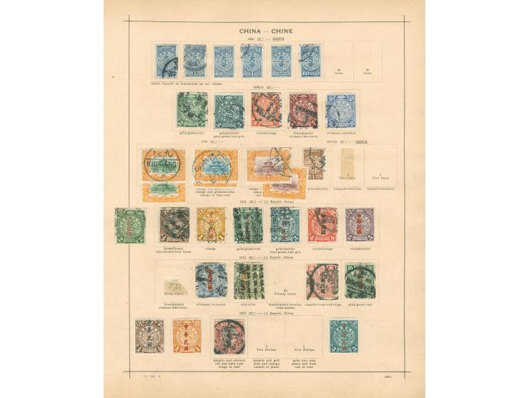 1897/1930, little collection on nine album pages, London and Peking printings, overprinted issues and postage due.
