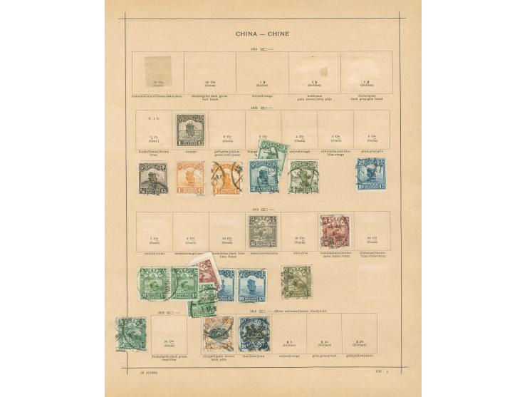 1897/1930, little collection on nine album pages, London and Peking printings, overprinted issues and postage due.