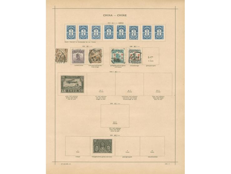 1897/1930, little collection on nine album pages, London and Peking printings, overprinted issues and postage due.