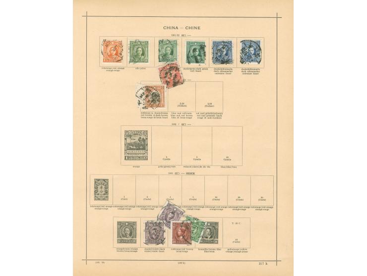 1897/1930, little collection on nine album pages, London and Peking printings, overprinted issues and postage due.
