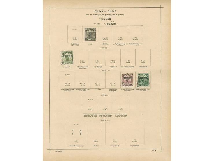 1897/1930, little collection on nine album pages, London and Peking printings, overprinted issues and postage due.