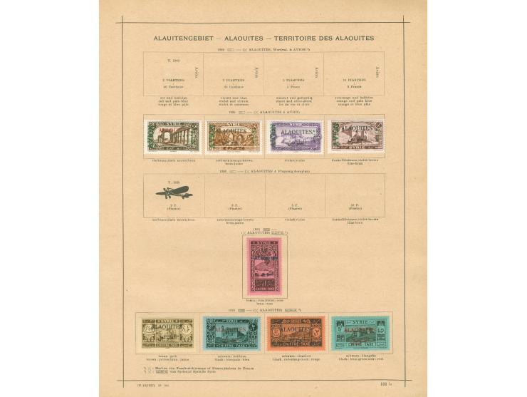 1919/40, Alexandretta collection on old album leaves, complete sets including postage due and mournig set, enclosed some Hata