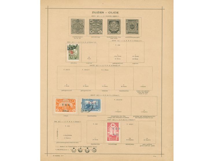 1919/40, Alexandretta collection on old album leaves, complete sets including postage due and mournig set, enclosed some Hata