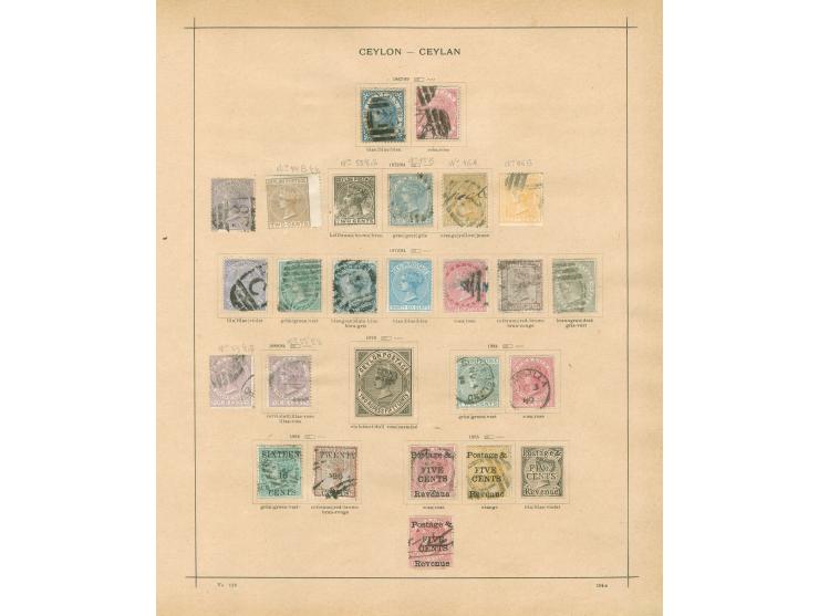 1857/1930, collection mint and used on 8 old album leaves, starting SG 2, 3, 5 and a good range of perforated Chalon Heads to