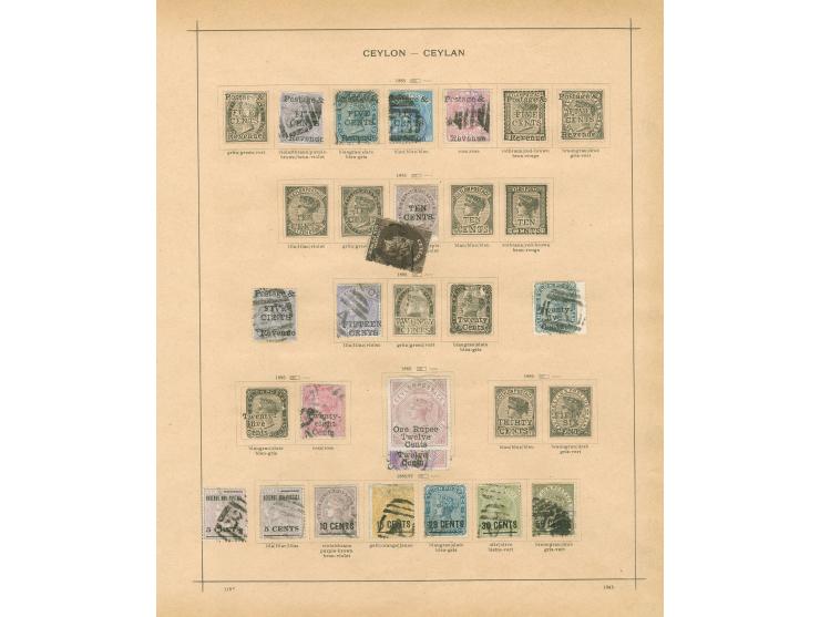 1857/1930, collection mint and used on 8 old album leaves, starting SG 2, 3, 5 and a good range of perforated Chalon Heads to