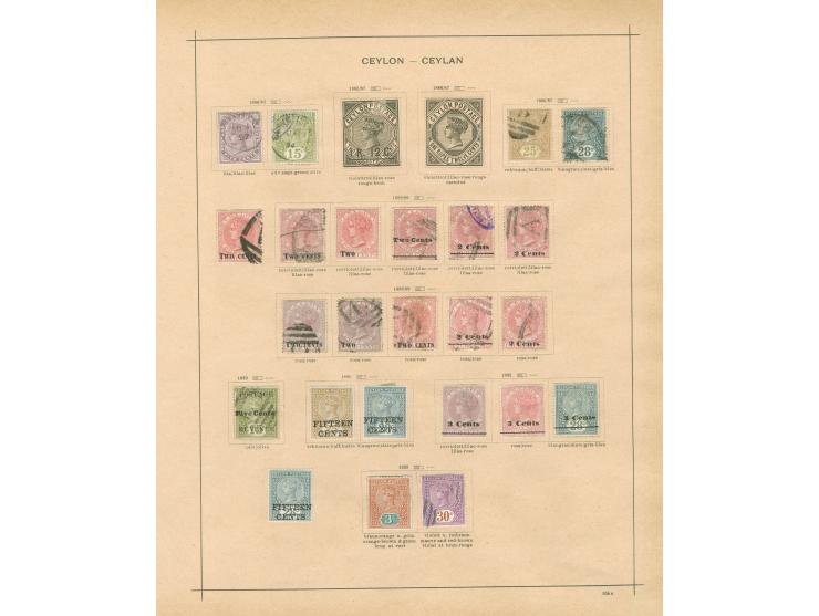1857/1930, collection mint and used on 8 old album leaves, starting SG 2, 3, 5 and a good range of perforated Chalon Heads to
