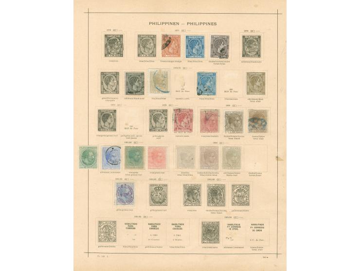 1864/1924, collection mint and used on 6 old album leaves, starting Isabella imperfs used, US administration some unused over