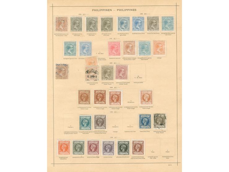 1864/1924, collection mint and used on 6 old album leaves, starting Isabella imperfs used, US administration some unused over