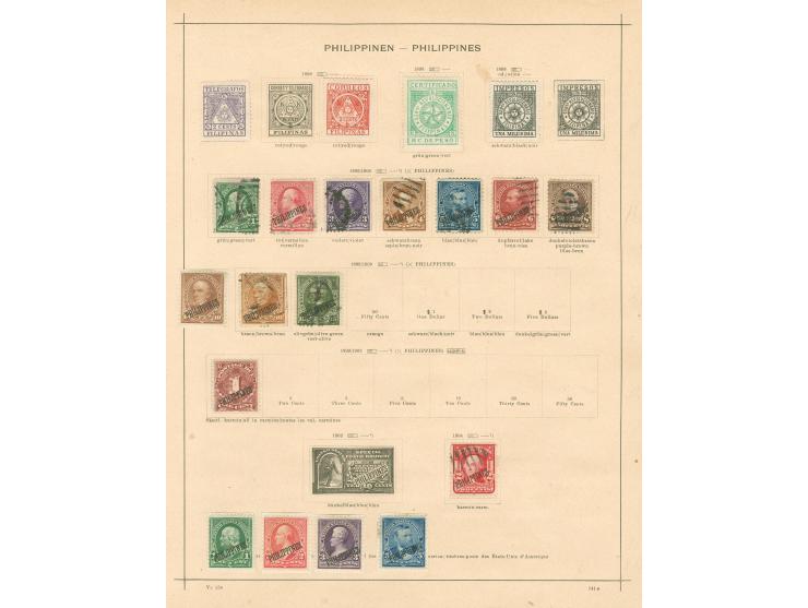 1864/1924, collection mint and used on 6 old album leaves, starting Isabella imperfs used, US administration some unused over