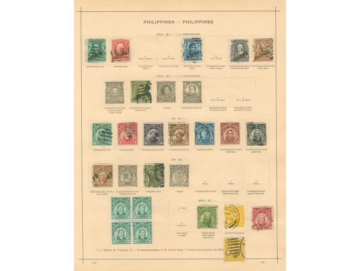 1864/1924, collection mint and used on 6 old album leaves, starting Isabella imperfs used, US administration some unused over