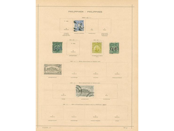 1864/1924, collection mint and used on 6 old album leaves, starting Isabella imperfs used, US administration some unused over