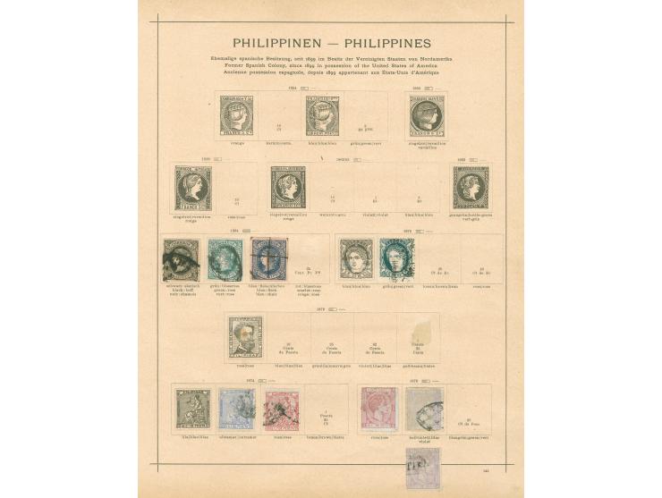 1864/1924, collection mint and used on 6 old album leaves, starting Isabella imperfs used, US administration some unused over