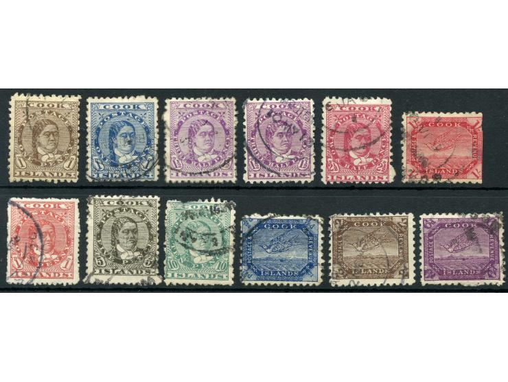 1893/1913, 12 stamps up to 1 sh. red, all used, some faults, still fine.
