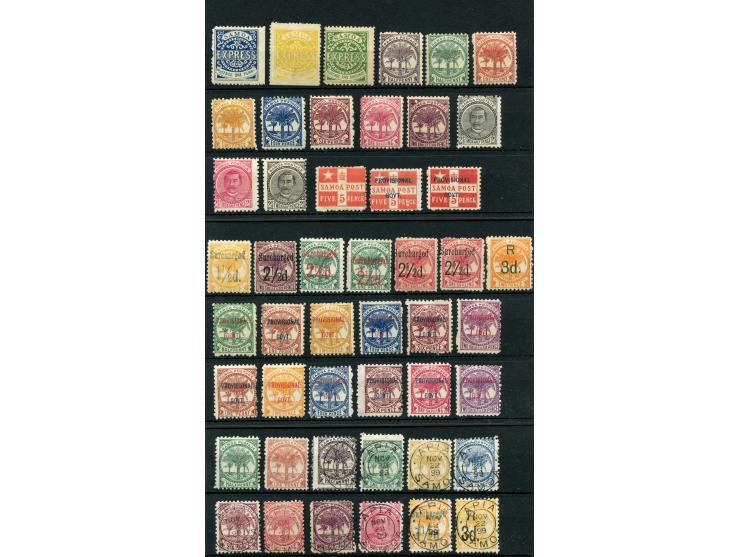1886/1900, collection with 38 unused and 10 used stamps including overprinted issues, mainly fine.
