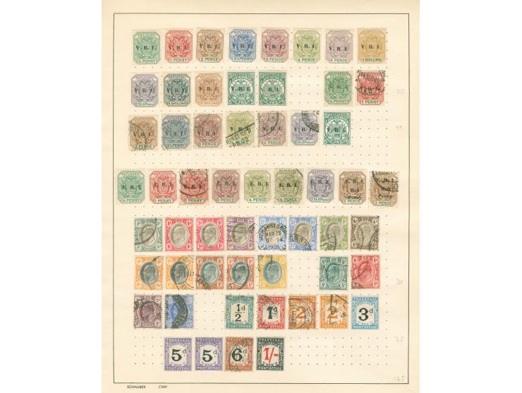 1875/1907, collection on three album leaves unused and used, overprinted issues, good cancellations, postage due, as usual so