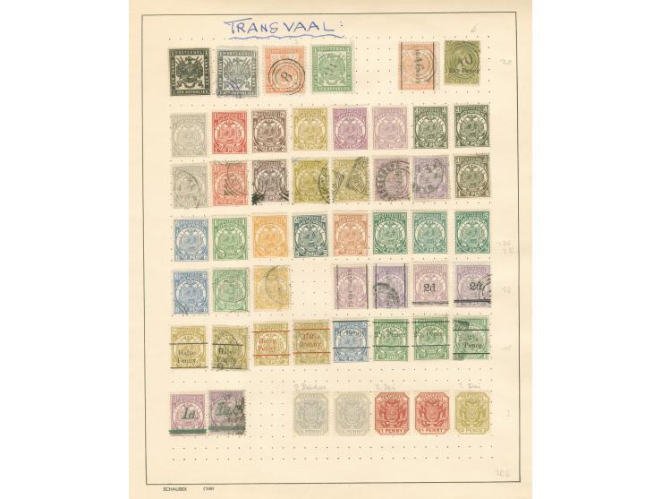1875/1907, collection on three album leaves unused and used, overprinted issues, good cancellations, postage due, as usual so