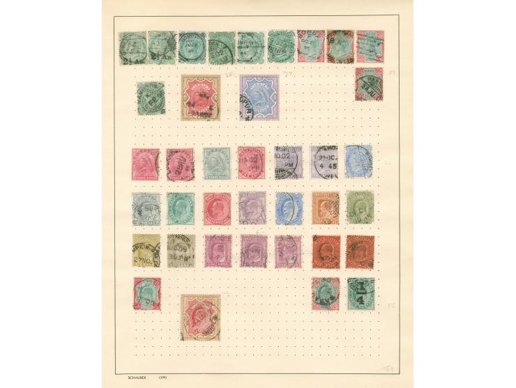 1855/1960, &nbsp;collection on 16 old time album leaves, mainly used, few early numeral and octogonal cancellations, good par