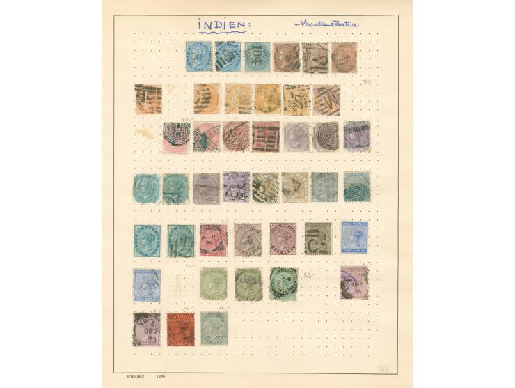 1855/1960, &nbsp;collection on 16 old time album leaves, mainly used, few early numeral and octogonal cancellations, good par
