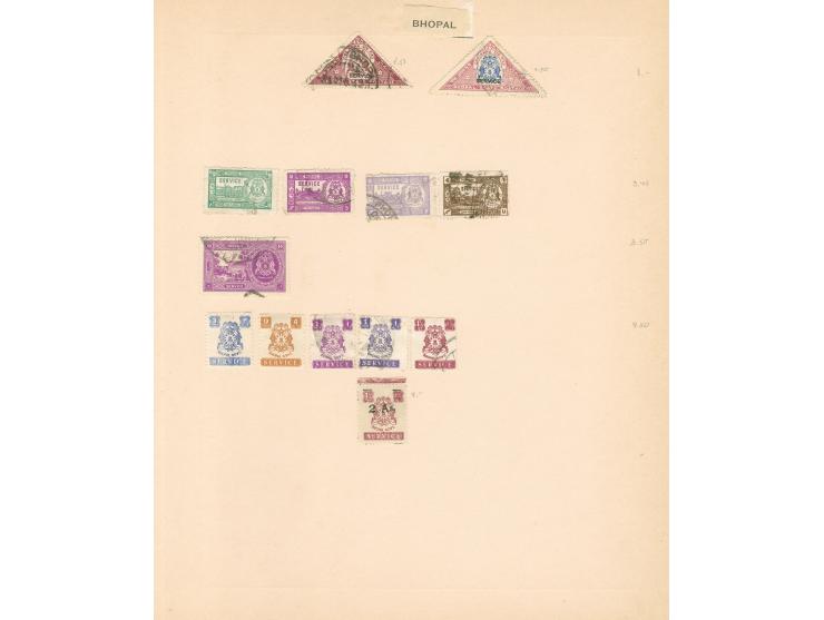 1870/1940 (ca.), unused and used collection, including a selection of Cochin and Bahawalpur, Bundi, Bhor, Bhopal etc., mixed 
