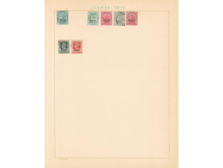 1870/1940 (ca.), unused and used collection, including a selection of Faridkot with imperf issues and Charkhari, Chamba, Gwal