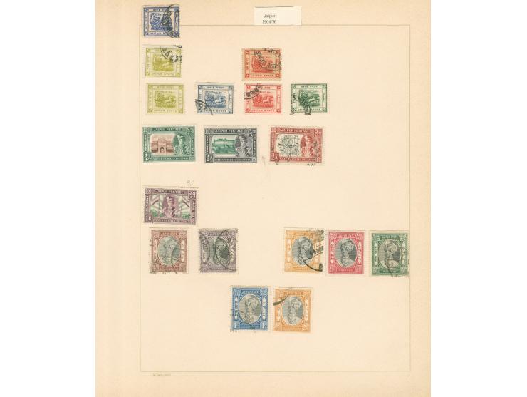 1870/1940 (ca.), unused and used collection, including a selection of Kashmir with imperf issues, Jaipur, Jind and Kishangar,