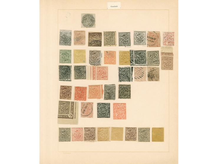 1870/1940 (ca.), unused and used collection, including a selection of Kashmir with imperf issues, Jaipur, Jind and Kishangar,