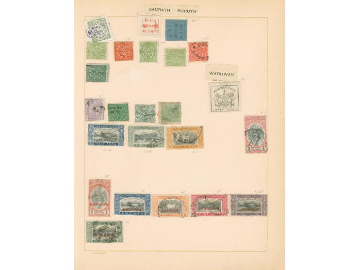 1870/1930 (ca.), unused and used collection, including a selection of Poonch, Nandgaon, Rajpeepla, Nawanagar, Soruth, Wadhwan