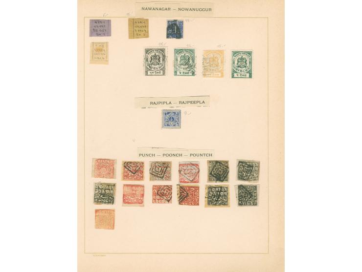 1870/1930 (ca.), unused and used collection, including a selection of Poonch, Nandgaon, Rajpeepla, Nawanagar, Soruth, Wadhwan