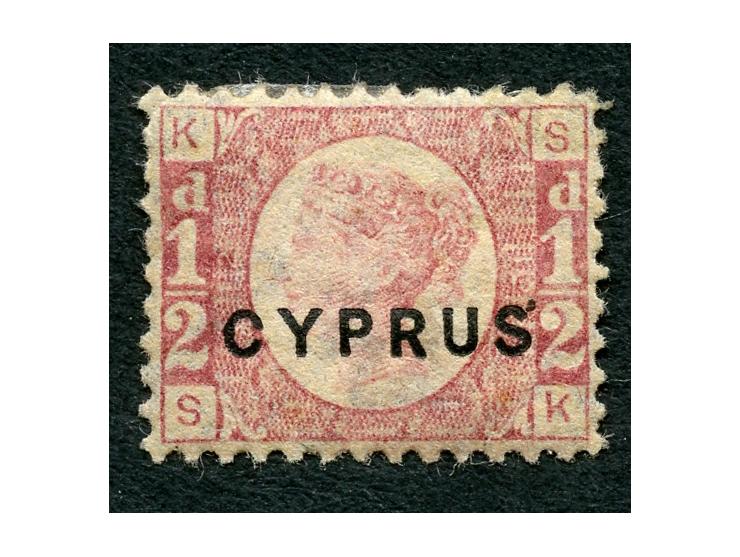 1880, QV Halfpenny rose, plate 12, unused, hinged, fine and fresh.
