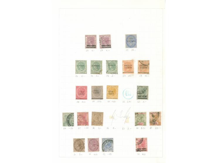 1867/1930, collection starting 2 c. on 1 a. deep brown, mainly used, including $5 green and blue (SG 50), enclosed Johore, on