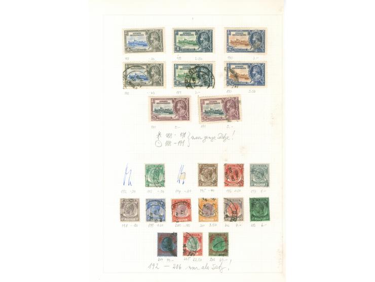 1867/1930, collection starting 2 c. on 1 a. deep brown, mainly used, including $5 green and blue (SG 50), enclosed Johore, on