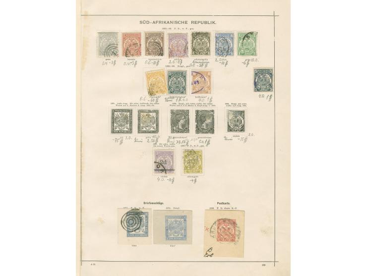 1878/93, little collection on three old album pages, including SG 175-186, all used, few different.