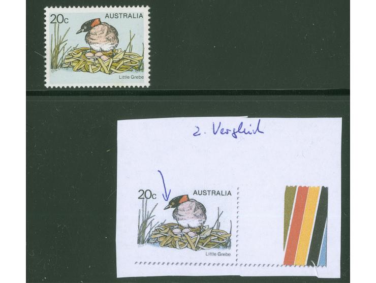 1978, Birds 20c &nbsp;missing yellow from the beak and eye. Mint never hinged.&nbsp;