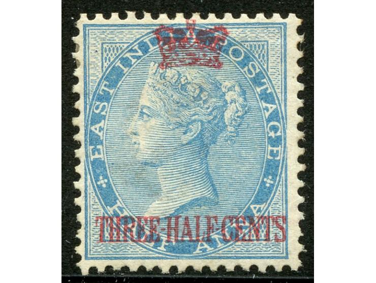 1867, QV 1½ c. on ½ a. blue, unused, good perforation, fine.
