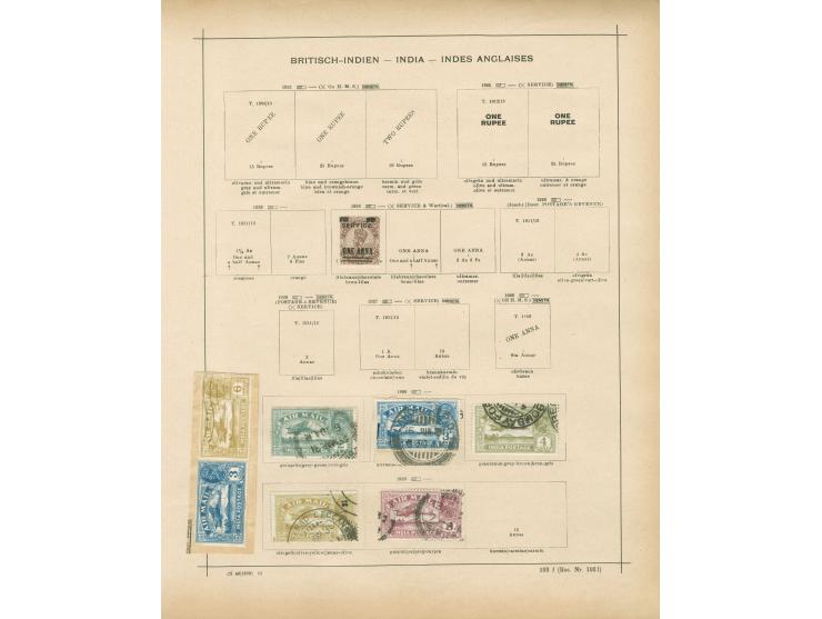 1854/1912, collection on 8 album pages, used and unused, including SG 2, 12, 14, 31, 35-36, 41-42, 44, 72, 79, 82, 107-109, m