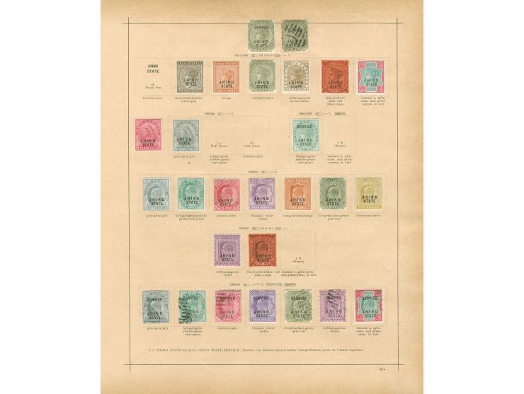 1886/1910, collection on 3 album pages unused and used, service overprints, mainly fine.