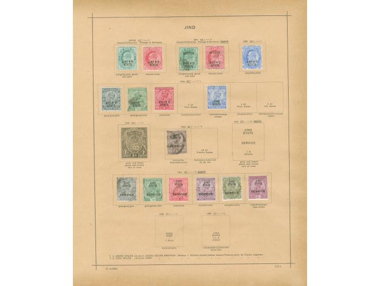 1886/1910, collection on 3 album pages unused and used, service overprints, mainly fine.