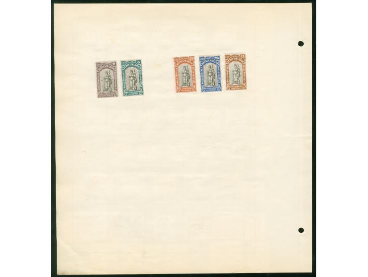 1877/1950, collection on 18 album pages, unused and used, including Mi.100-104, 125-30, 140, P60, mainly fine.