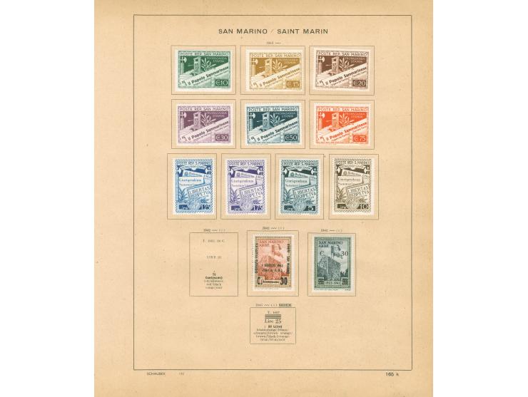 1877/1950, collection on 18 album pages, unused and used, including Mi.100-104, 125-30, 140, P60, mainly fine.