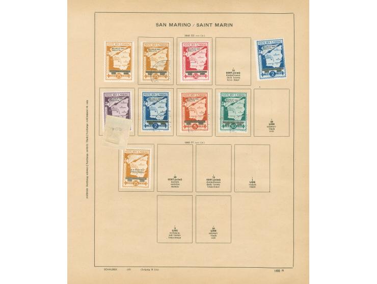 1877/1950, collection on 18 album pages, unused and used, including Mi.100-104, 125-30, 140, P60, mainly fine.